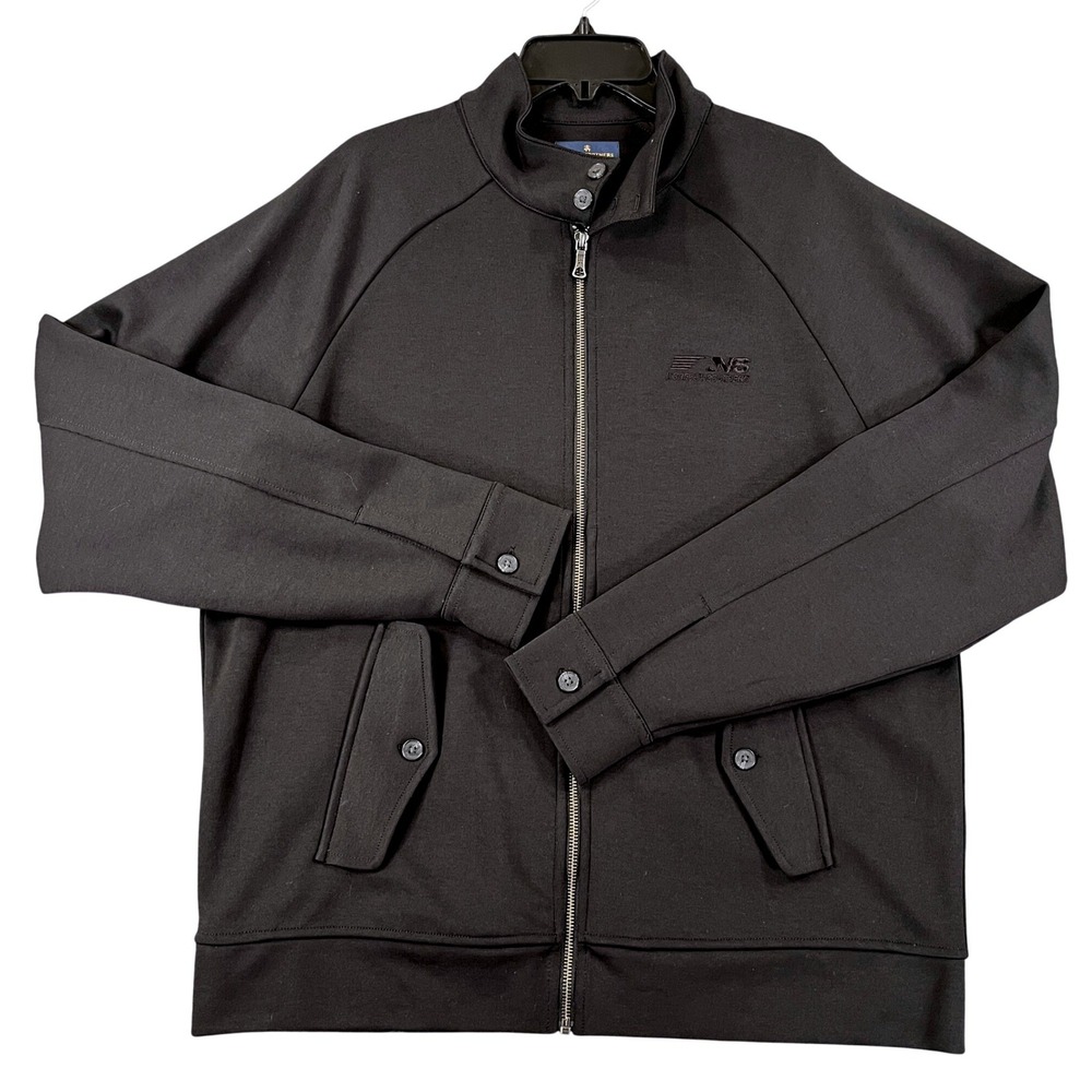 Brooks Brothers Full Zip Performance Golf Jacket Men L Black Workwear